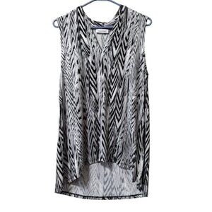 Calvin Klein Tunic Top Women Size Measured Stretch Vacation Beach Casual‎ Travel